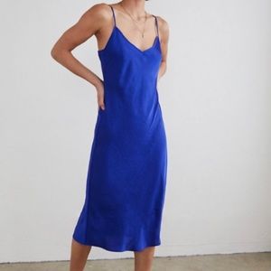 wilfred only slip dress azure blue size m - never worn - perfect condition